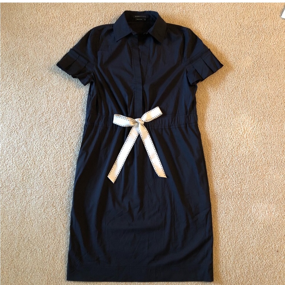 BCBGMaxazaria Black bow tie Dress